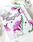 Pinkfresh Studio - Stencils - Freesia Flourish-ScrapbookPal