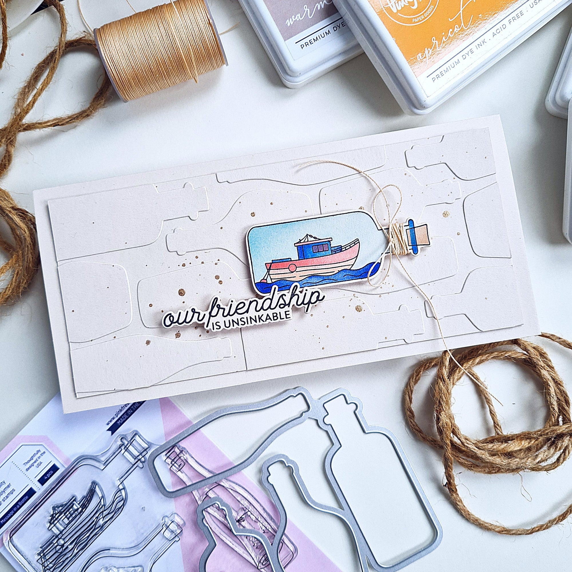 Pinkfresh Studio - Clear Stamps - Message In A Bottle-ScrapbookPal