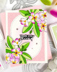 Pinkfresh Studio - Stencils - Plumeria-ScrapbookPal