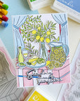 Pinkfresh Studio - Stencils - Sunlit Table-ScrapbookPal