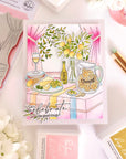 Pinkfresh Studio - Stencils - Sunlit Table-ScrapbookPal