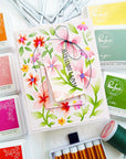 Pinkfresh Studio - Stencils - Wildflower Notes-ScrapbookPal