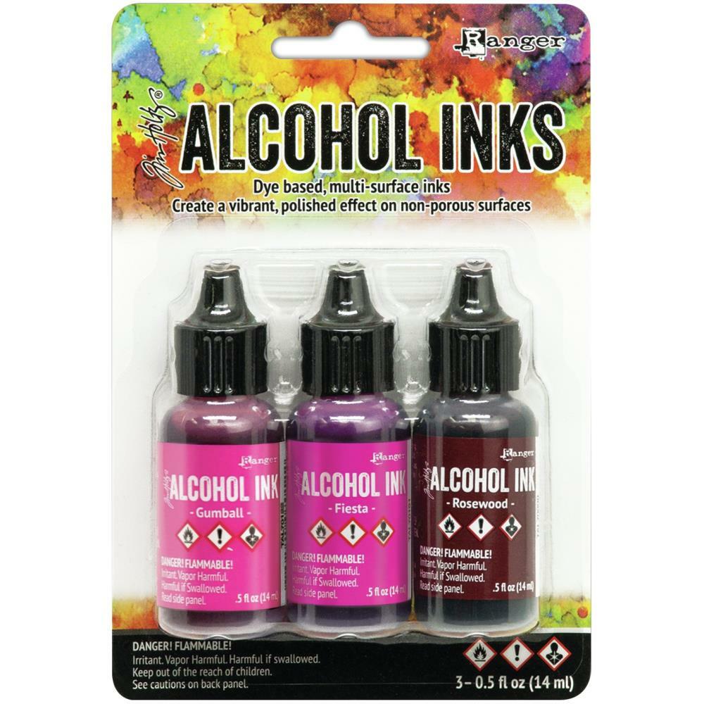 Ranger Ink - Tim Holtz - Alcohol Ink Set - Pink/Red Spectrum-ScrapbookPal