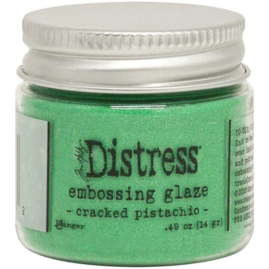 Ranger Ink - Tim Holtz - Distress Embossing Glaze - Cracked Pistachio-ScrapbookPal