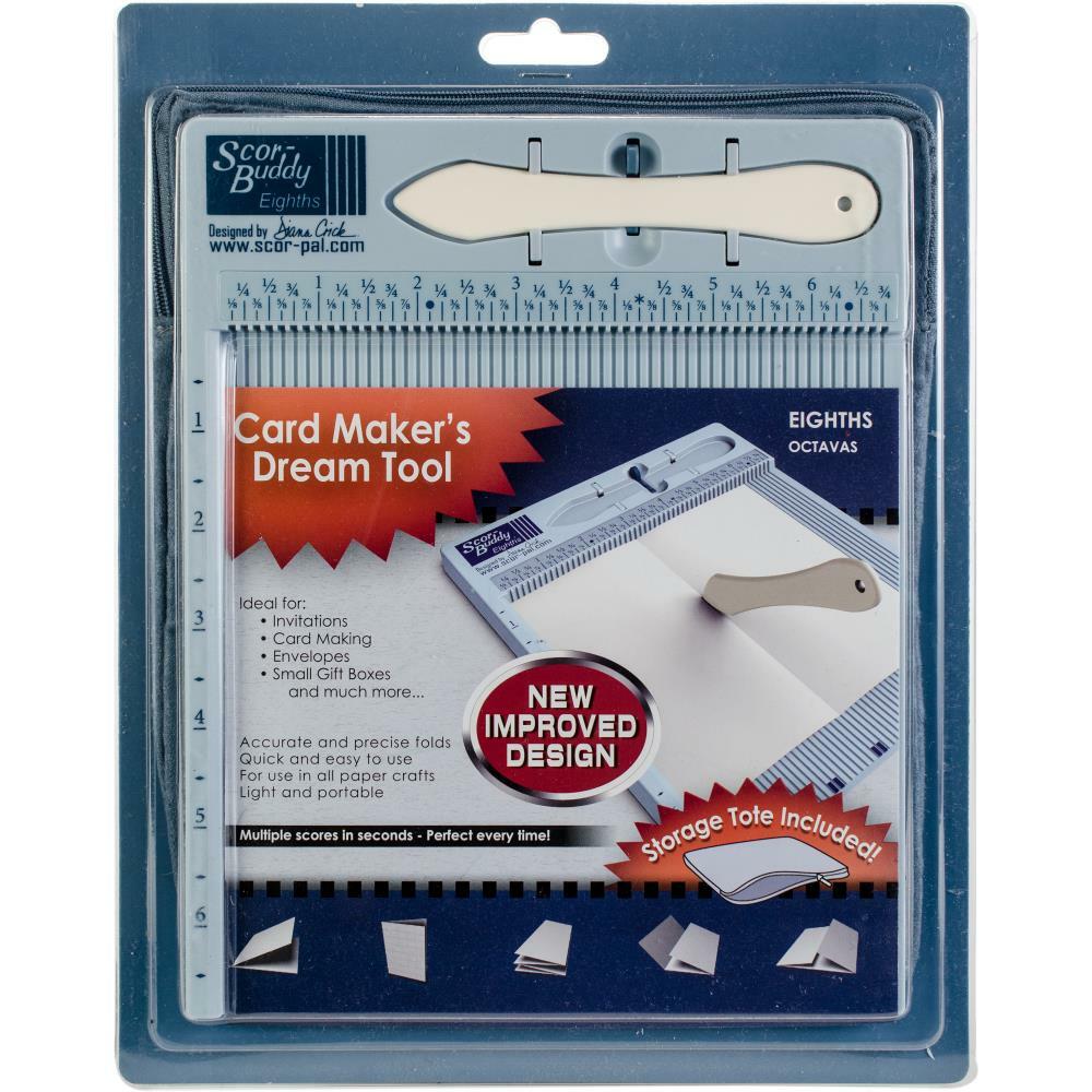 Scor-Pal - Scor-Buddy Eighths Mini Scoring Board - 7" x 6.75"-ScrapbookPal