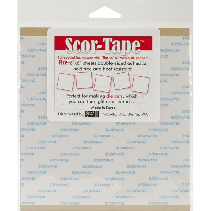 Scor-Pal - Scor-Tape Sheets - 6" x 6"-ScrapbookPal