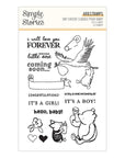Simple Stories - Say Cheese Classic Pooh Baby Collection - Clear Stamps - Hello Baby-ScrapbookPal