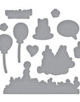 Simple Stories - Say Cheese Classic Pooh Birthday Collection - Clear Stamps & Dies - Make a Wish!-ScrapbookPal