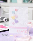 Sizzix - 3-D Textured Impressions Embossing Folder - Mark Making Hearts-ScrapbookPal