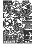 Sizzix - 3-D Textured Impressions Embossing Folder - Vault Airmail-ScrapbookPal