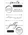 Sizzix - 49 and Market - Clear Stamps & Framelits Dies - Jolly Sentiments-ScrapbookPal