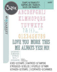 Sizzix - 49 and Market - Framelits Dies w/Stamps - Fine Line Alpha 01-ScrapbookPal