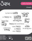 Sizzix - Catherine Pooler - Clear Stamps - Happy Everything Sentiment-ScrapbookPal