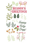 Sizzix - Catherine Pooler - Clear Stamps - Happy Holly Days-ScrapbookPal