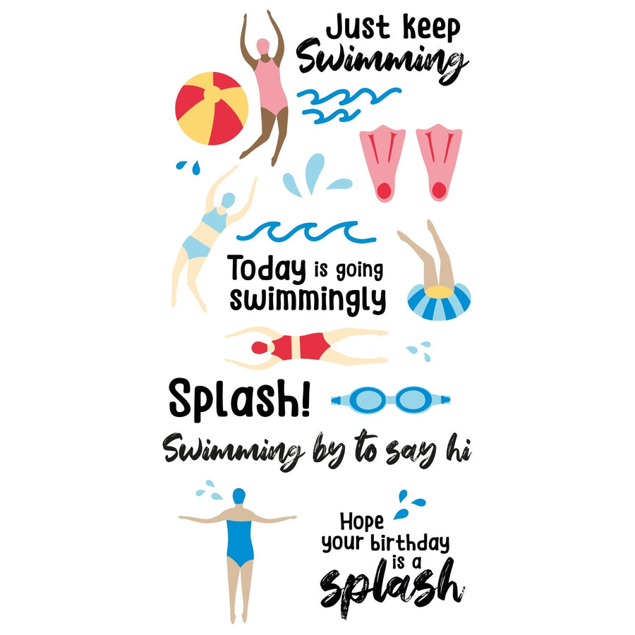 Sizzix - Catherine Pooler - Clear Stamps - Synchronized Swimmers-ScrapbookPal