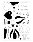 Sizzix - Catherine Pooler - Clear Stamps - Up and Away-ScrapbookPal