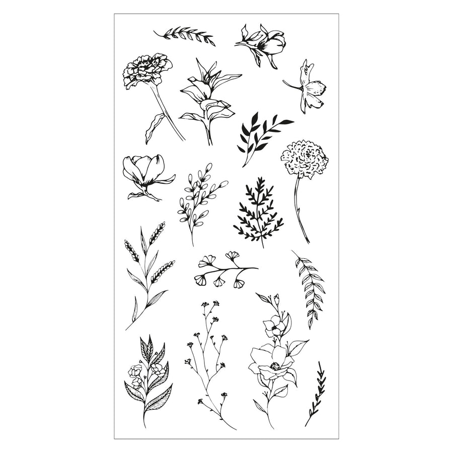 Sizzix - Clear Stamps - Garden Botanicals-ScrapbookPal