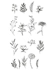 Sizzix - Clear Stamps - Garden Botanicals