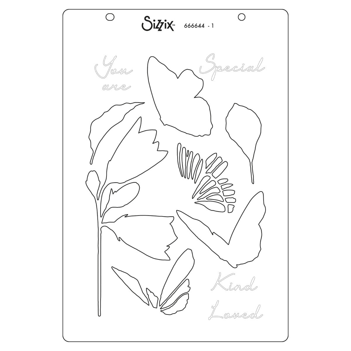 Sizzix - Clear Stamps & Stencils - Cosmopolitan, Farfallina-ScrapbookPal