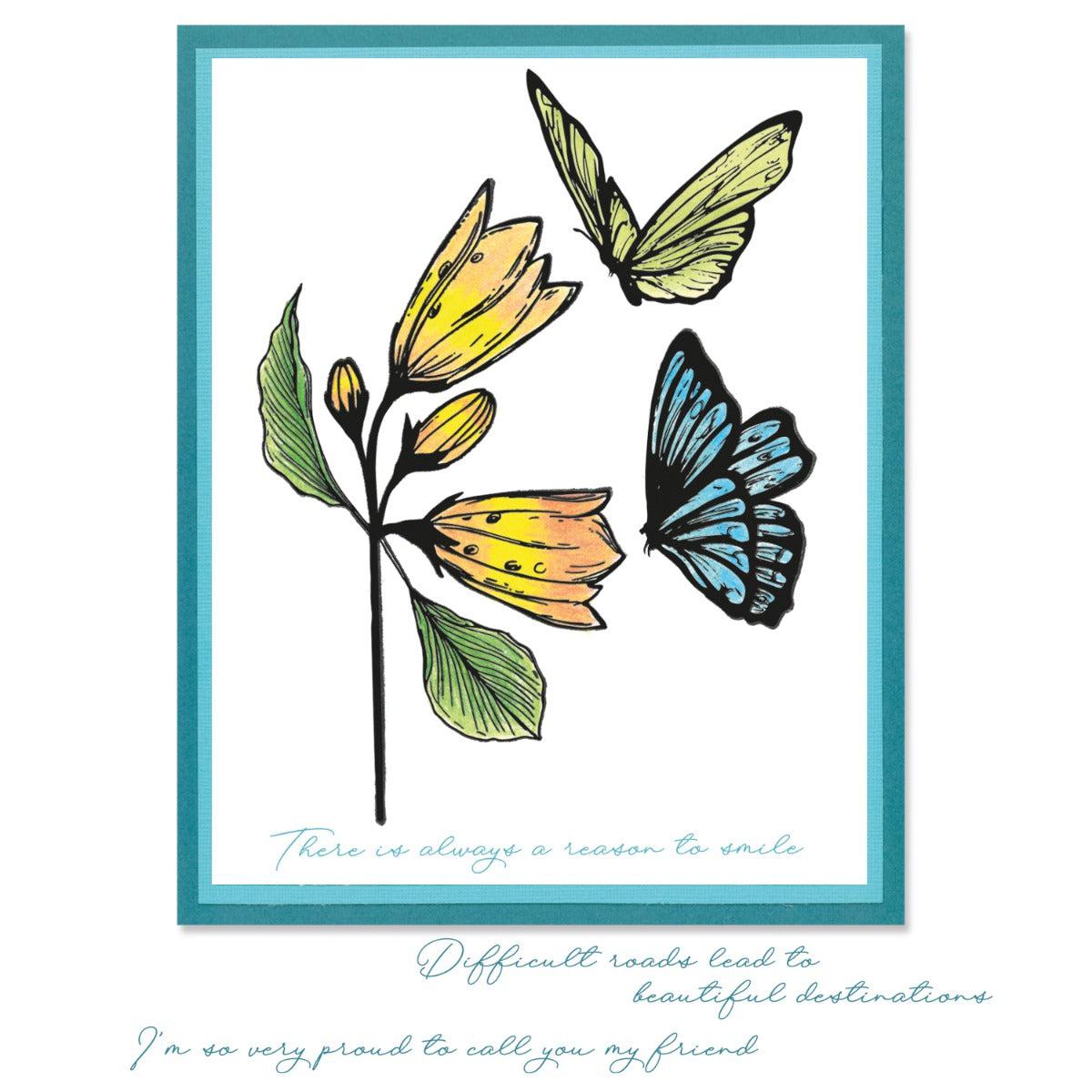 Sizzix - Clear Stamps & Stencils - Cosmopolitan, Farfallina-ScrapbookPal