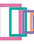 Sizzix - Fanciful Framelits Dies - Fanciful Reversed, Renee Deco Rectangles-ScrapbookPal