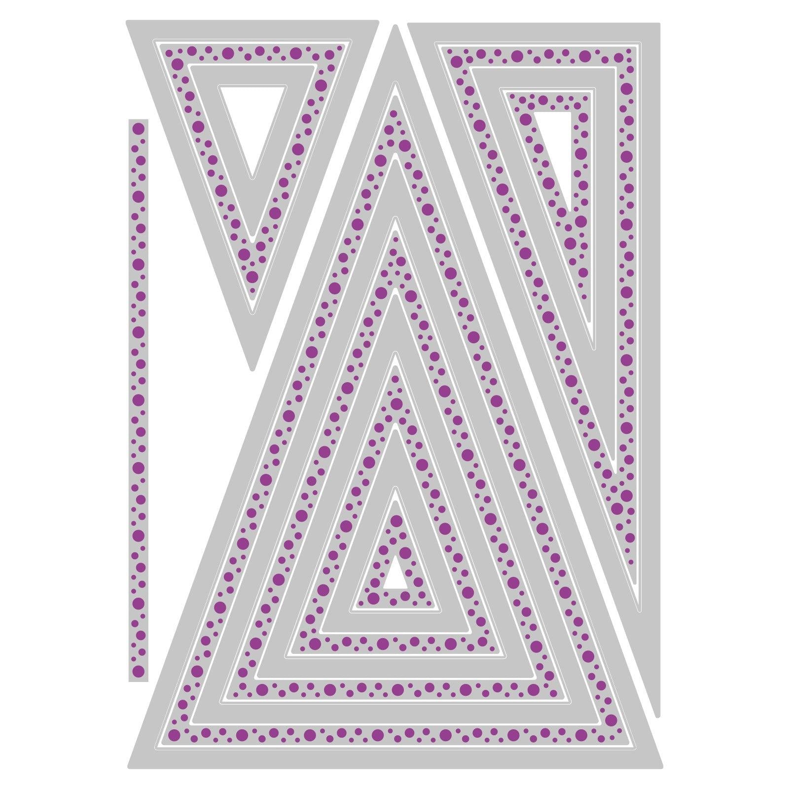 Sizzix - Fanciful Framelits Dies - Patti's Perfect Triangles-ScrapbookPal