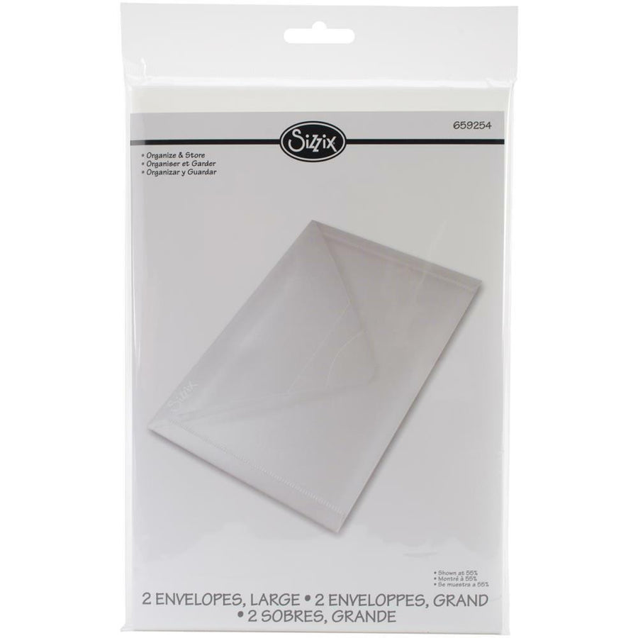 Sizzix - Plastic Envelopes - 6 1/4" x 9", 2 pk-ScrapbookPal