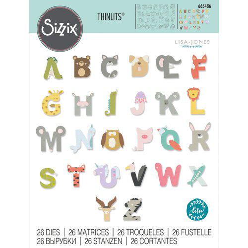 Sizzix - Thinlits Dies - Animal Alphabet