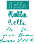 Sizzix - Thinlits Dies - Take Twos, Hello Sentiment-ScrapbookPal