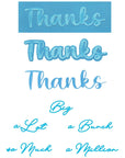 Sizzix - Thinlits Dies - Take Twos, Thanks Sentiment-ScrapbookPal