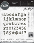 Sizzix - Tim Holtz - Thinlits Dies - Alphanumeric Tiny Type Lower-ScrapbookPal