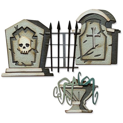 Sizzix - Tim Holtz - Thinlits Dies - Graveyard Colorize-ScrapbookPal