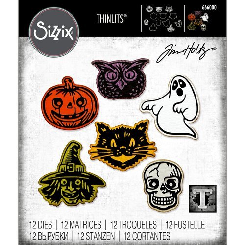 Sizzix - Tim Holtz - Thinlits Dies - Retro Halloween-ScrapbookPal