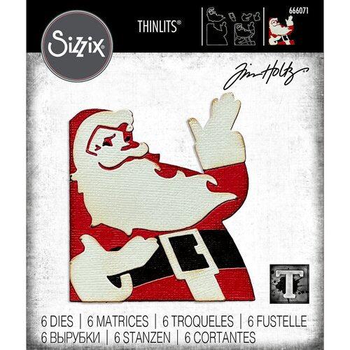 Sizzix - Tim Holtz - Thinlits Dies - Retro Santa-ScrapbookPal