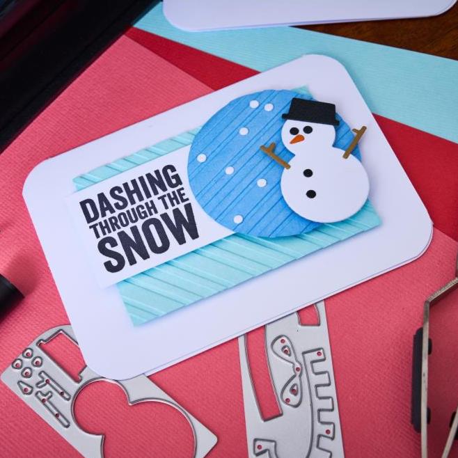 Sizzix - Tim Holtz - Thinlits Dies & Texture Fades Embossing Folder - Vault Christmas Minis-ScrapbookPal