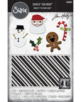 Sizzix - Tim Holtz - Thinlits Dies & Texture Fades Embossing Folder - Vault Christmas Minis-ScrapbookPal