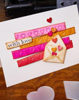 Sizzix - Tim Holtz - Thinlits Dies & Texture Fades Embossing Folder - Vault Love Notes-ScrapbookPal