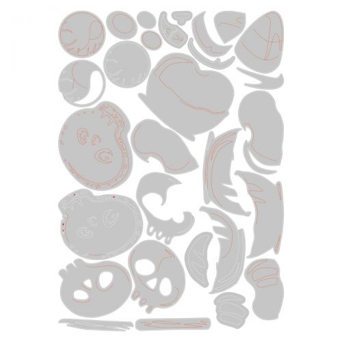 Sizzix - Tim Holtz - Thinlits Dies - Trick or Treat Colorize-ScrapbookPal