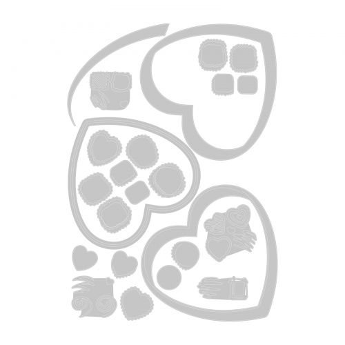 Sizzix - Tim Holtz - Thinlits Dies - True Love Colorize-ScrapbookPal