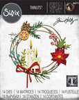 Sizzix - Tim Holtz - Thinlits Dies - Vault Festive Wreath-ScrapbookPal