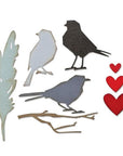 Sizzix - Tim Holtz - Thinlits Dies - Vault Lovebirds-ScrapbookPal
