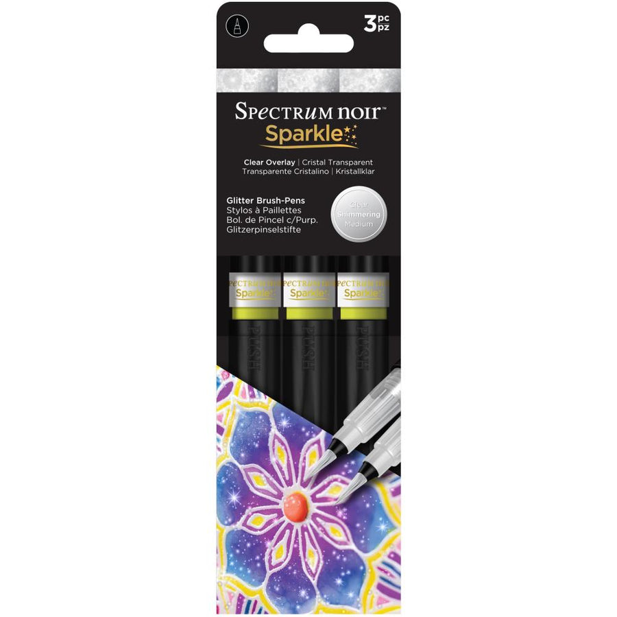 Spectrum Noir - Sparkle Glitter Pen - Clear Overlay, 3 pack-ScrapbookPal