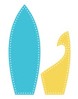 Spellbinders - 3D Felt Décor Summer Collection - Dies - Surfboard-ScrapbookPal