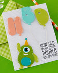 Spellbinders - Aged to Perfection Collection - Clear Stamps - Birthday Laughs Sentiments-ScrapbookPal