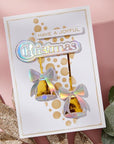 Spellbinders - All About Christmas Collection - Clear Stamps & Dies - Christmas Sentiments-ScrapbookPal