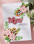 Spellbinders - All About Christmas Collection - Clear Stamps & Dies - Merry Sentiments-ScrapbookPal