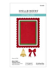 Spellbinders - All About Christmas Collection - Dies - Bow & Bell Scallop Frame-ScrapbookPal