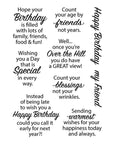 Spellbinders - All the Sentiments Collection - Clear Stamps - Birthday Messages-ScrapbookPal