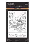Spellbinders - Autumn in Kyoto Collection - Letterpress + Foil Plate & Stencils - Scenic Kyoto-ScrapbookPal