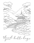 Spellbinders - Autumn in Kyoto Collection - Letterpress + Foil Plates - Scenic Kyoto-ScrapbookPal
